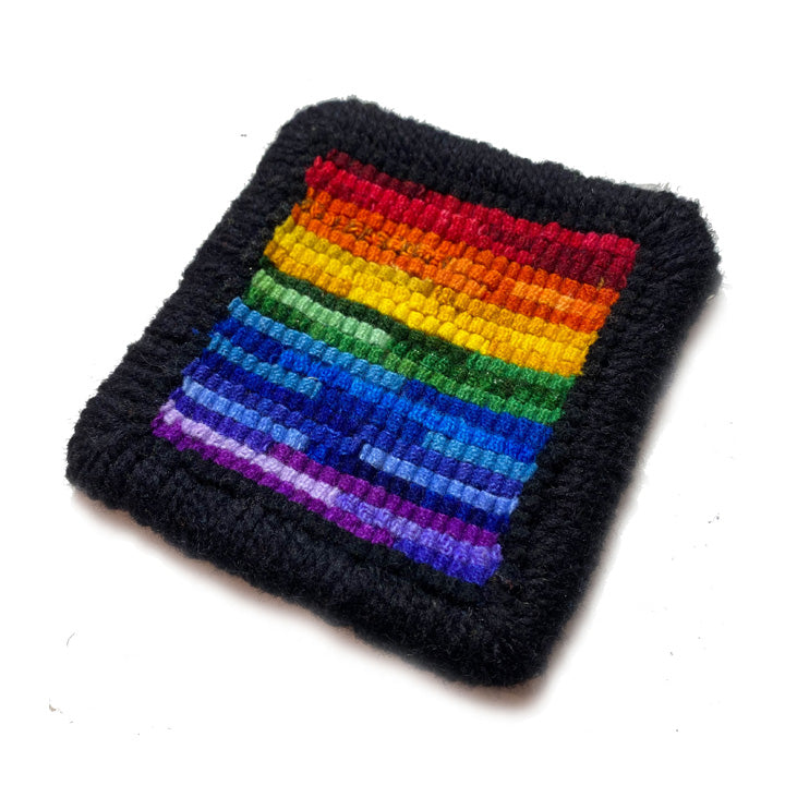 Rug Hooking Kit: Rainbow Coaster